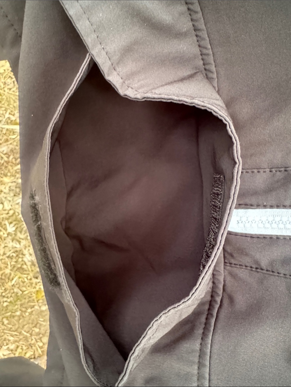 Forever 21 Black Cropped Hooded Bomber Jacket with White Trim and front pocket - Picture 5 of 8